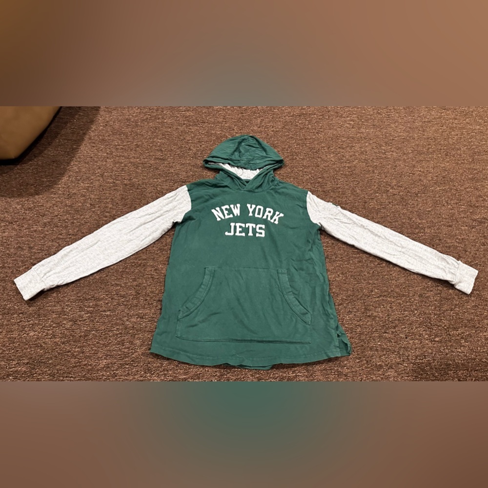 New York Jets NFL Youth Long Sleeve T-Shirt XL 16-18 - Green Gray